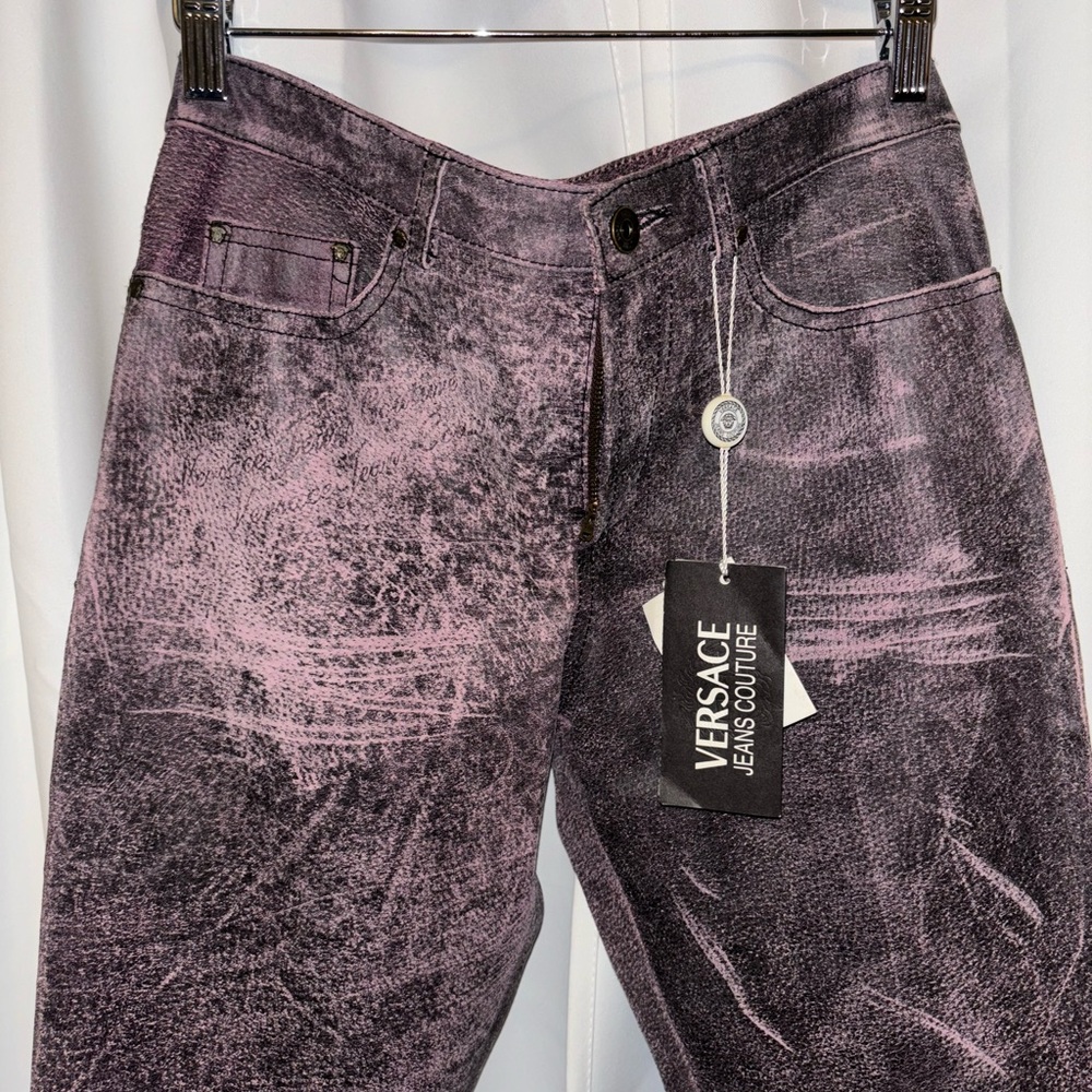 Versace Jeans Couture Pink and Black Denim Jeans